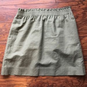 Green J Crew Pull-on Sidewalk Skirt